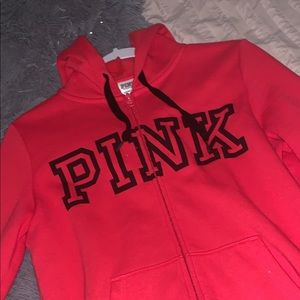 Red pink Victoria’s Secret hoodie